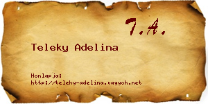 Teleky Adelina névjegykártya